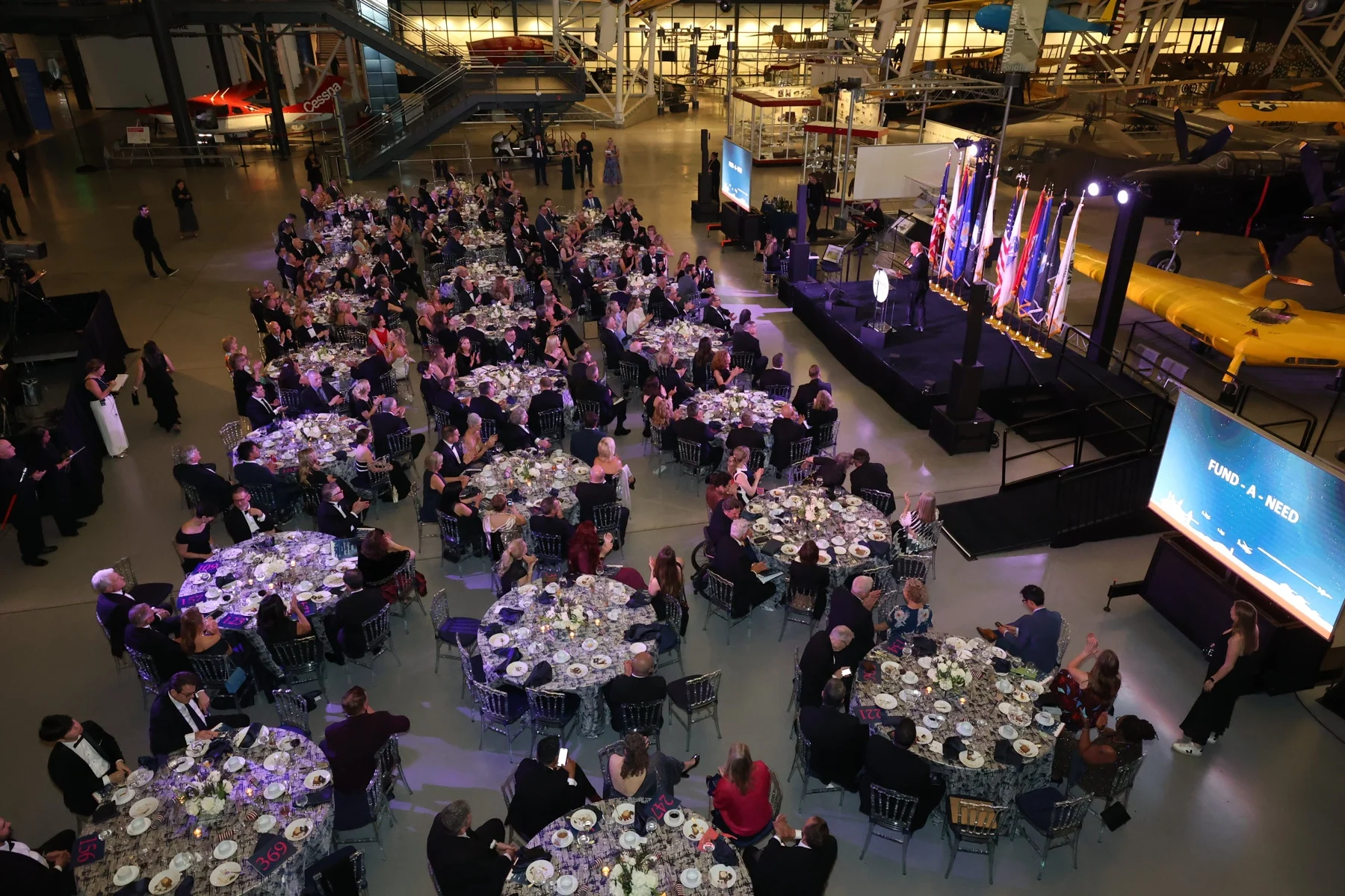 The gala at the Steven F. Udvar-Hazy Center